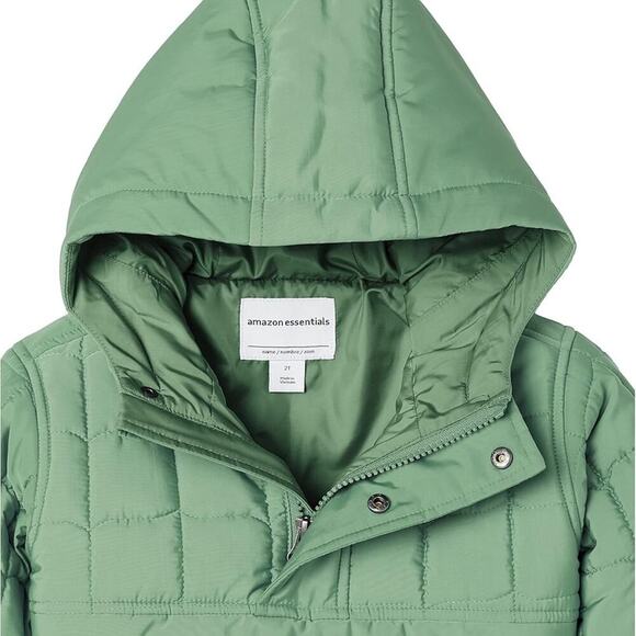 Amazon Essentials Boys Quilted Pullover Jacket Size 6-7 - Picture 3 of 5